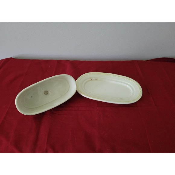 Vernon Ware by Metlox Della Robbia Covered Butter Dish Embossed Fruit - Picture 3 of 5